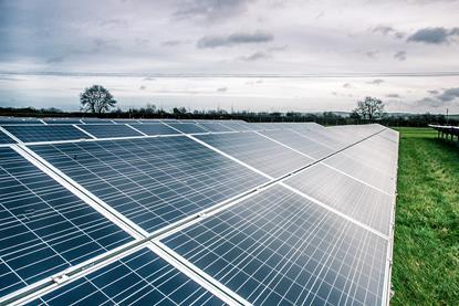 Ground-mounted solar panels